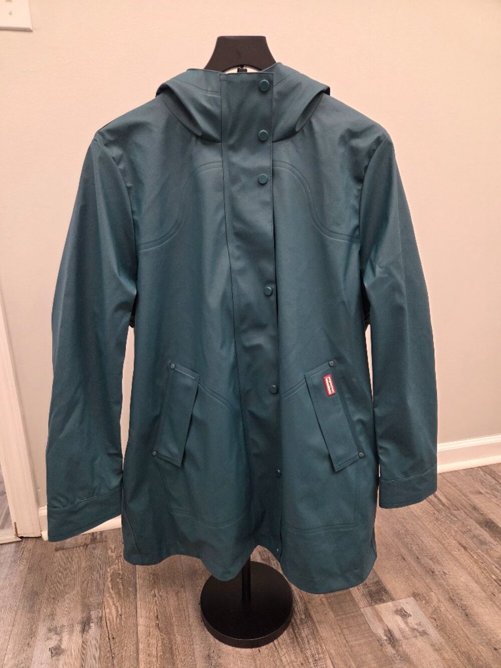Hunter Women's Raincoat Acacia, Deep Ocean, Size XL New with Tags